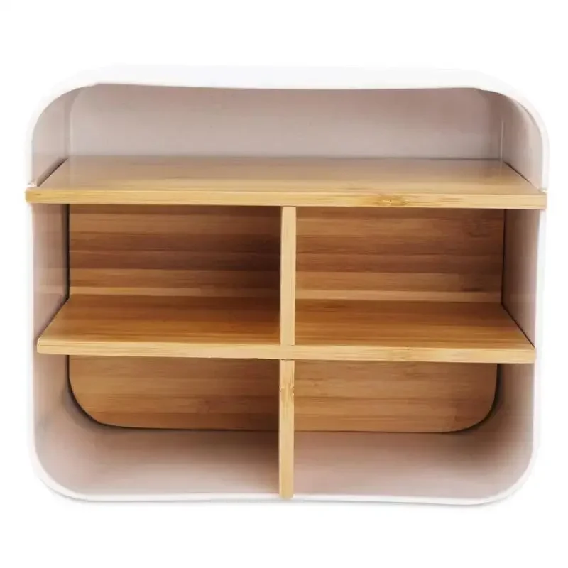 Simple Wooden Detachable Desktop Storage Box Remote Control Living Room Organizer Office Stationery Classification Storage Box