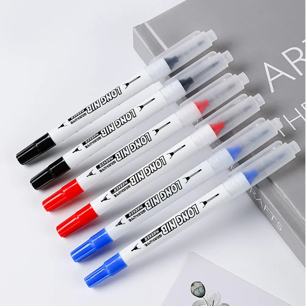 20mm Double-Tip Deep Hole Long Head Nib Markers For Metal Pen Waterproof Bathroom Woodworking Decoration Multi-Purpose