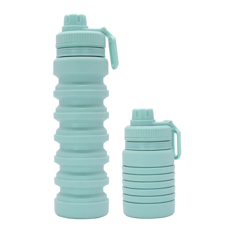 2024 hot selling silicone water bottle large capacity portable compression water bottle outdoor folding water bottle