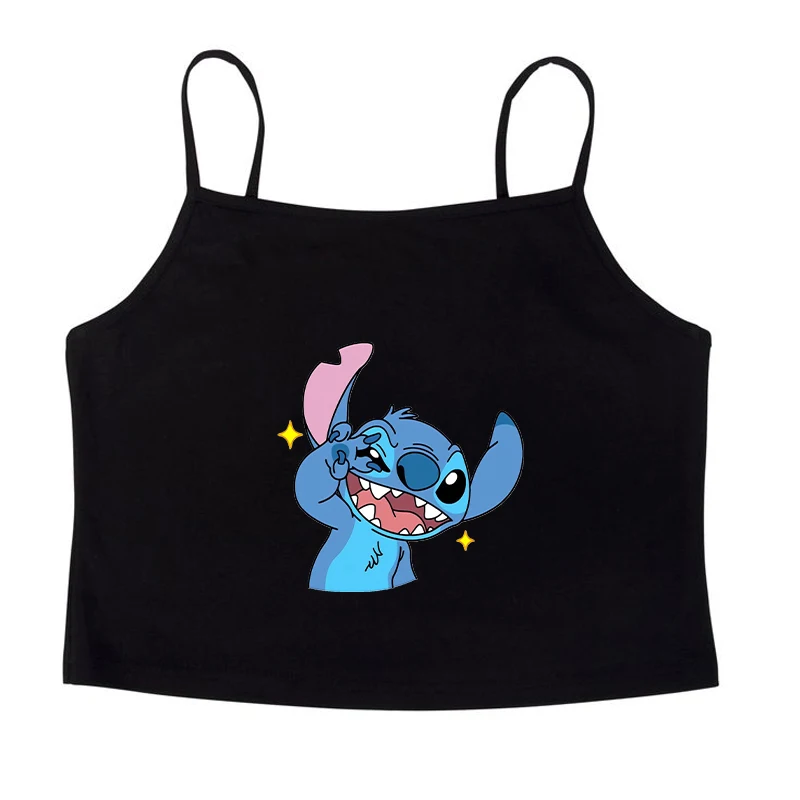 Letnia koszulka Mickey Cartoon Minnie Mouse modny nadruk kamizelka krótki Top 2025 Y2k ubrania codzienne