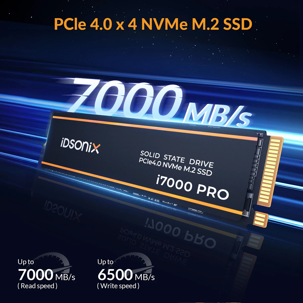 iDsonix SSD PCIe 4,0×4 M.2 NVMe SSD Internes Solid-State-Laufwerk M.2 M-Taste 2280 mm mit Kühlweste-Design für Content-Maker