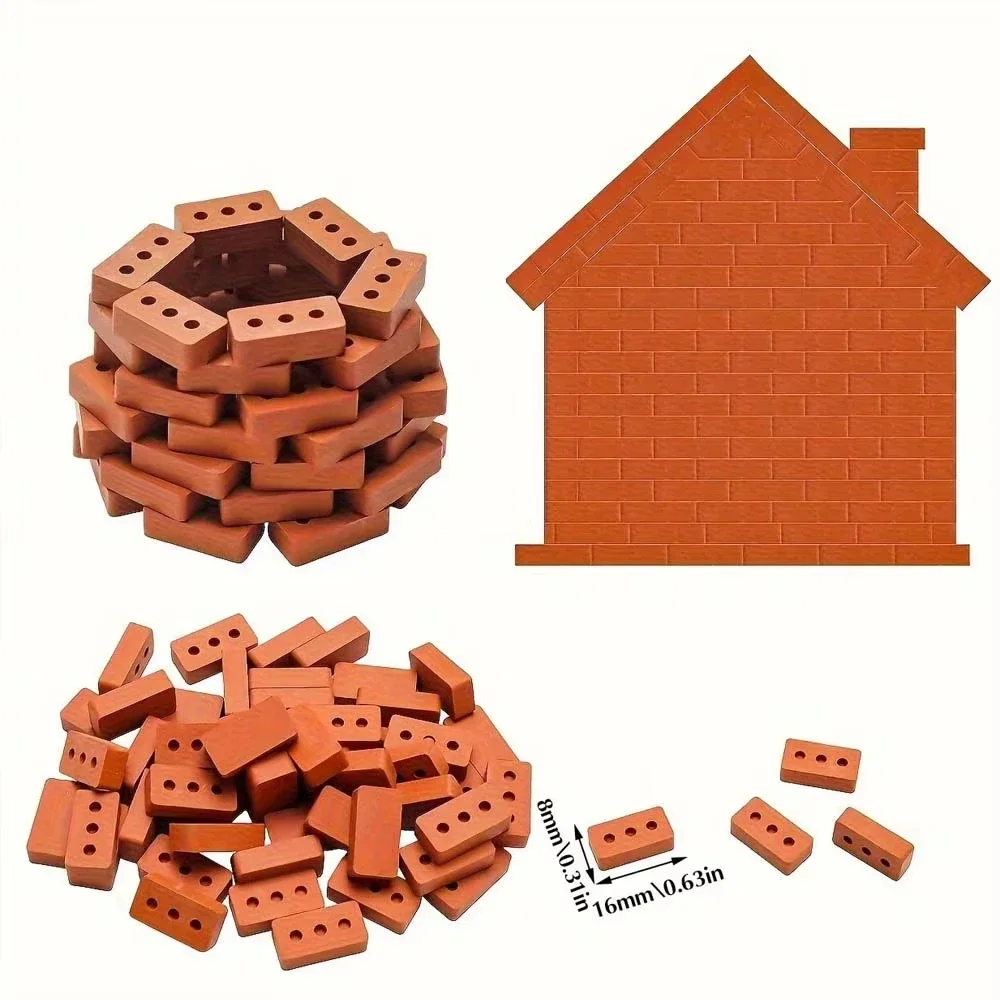 50pcs Simulation Miniature Bricks Model for 1/16 Diy Modeling Architecture Building Landscape/Dollhouse Decoration/Dioramas Kits