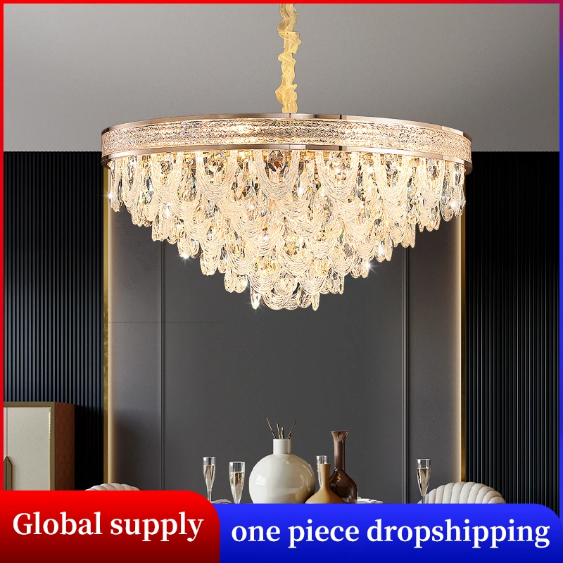 

Chandelier for the Living Room Crystal Chandelier Lighting for Restaurant Modern Dinning Room Hanging Ceiling Pendant Light