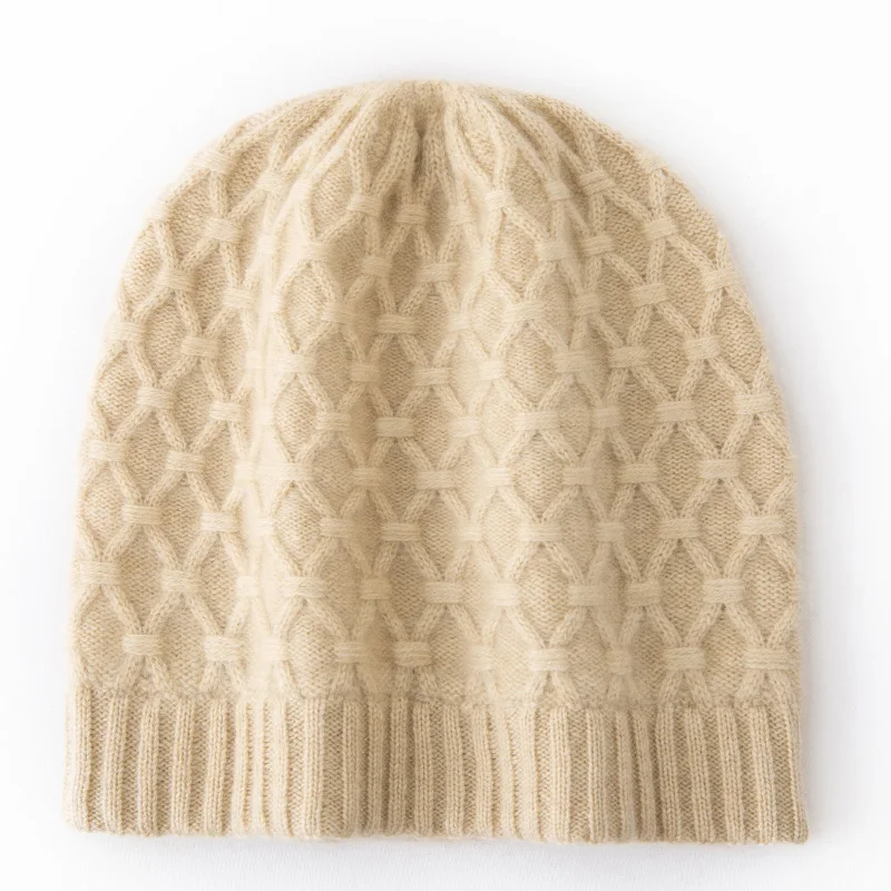 

Unisex Pure Cashmere Winter Beanie Goat Wool Knit Slouch Cap Thermal Hat for Men & Women Warm Cozy Knitted Beanie 2025