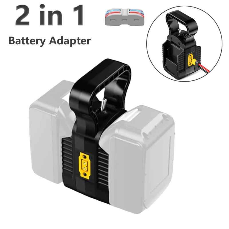 Power Connector for Makita 18V 2 in 1 Power Wheel Battery Adapter Dual Voltage Output with Fuses & Wire Terminals,14AWG for DIY