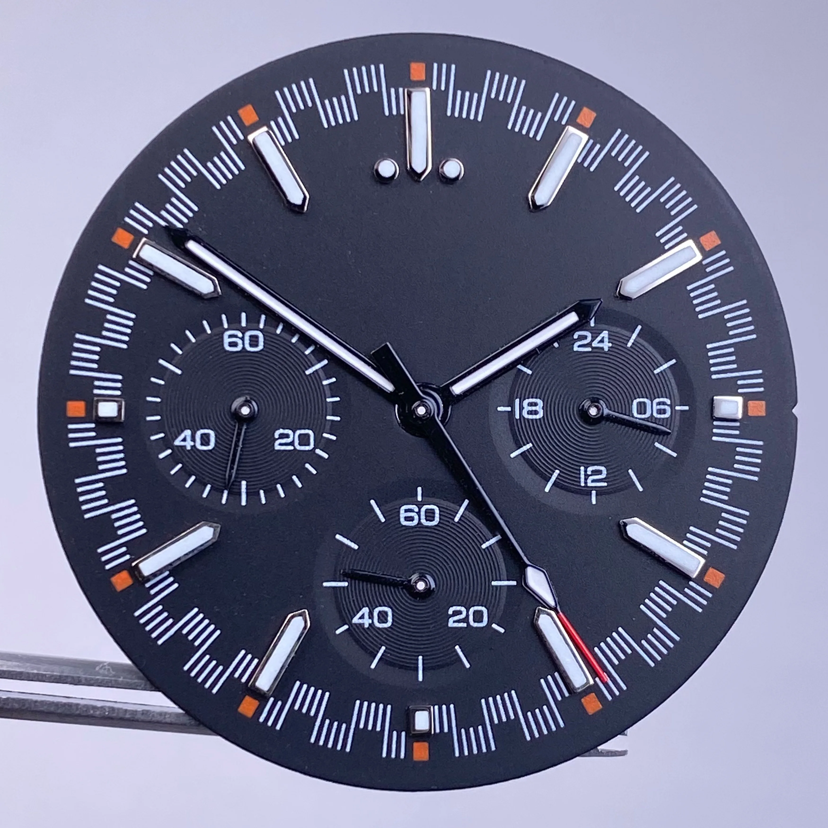 Стрелки зеленого светящегося циферблата 32,5 мм подходят для аксессуаров для часов с механизмом VK63 и инструментов для обслуживания аксессуаров для часов VK63