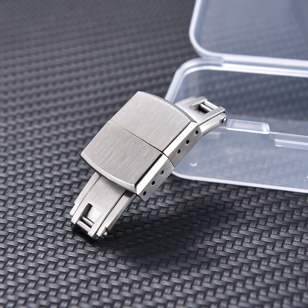 ใหม่พับหัวเข็มขัดคู่คลิกผีเสื้อ 16 มม.18 มม.Fast Release Flat-End Universal CTS สายคล้องแฟชั่นแปรงเหล็กหัวเข็มขัดเดิม