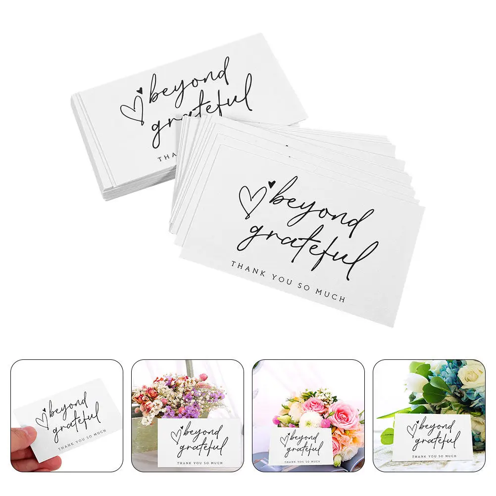 

200Pcs Thank You Cards White Bulk Blank Notes for Small Business Wedding Shower Bridal Shower Thanksgiving Cards