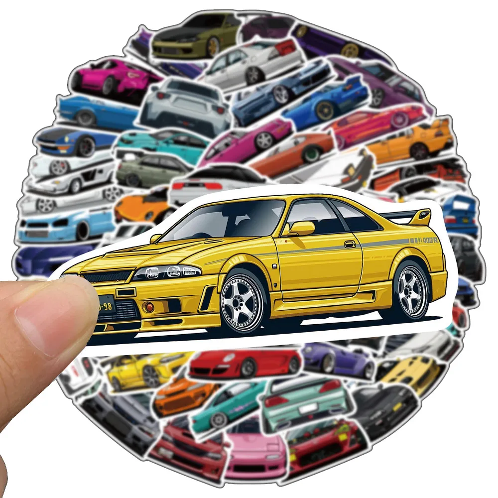 50/100PCS JDM Racing Anime Car Japan Stickers for Motorcycle Phone Laptop Car Bike Luggage Waterproof Graffiti Decal Kid Toy