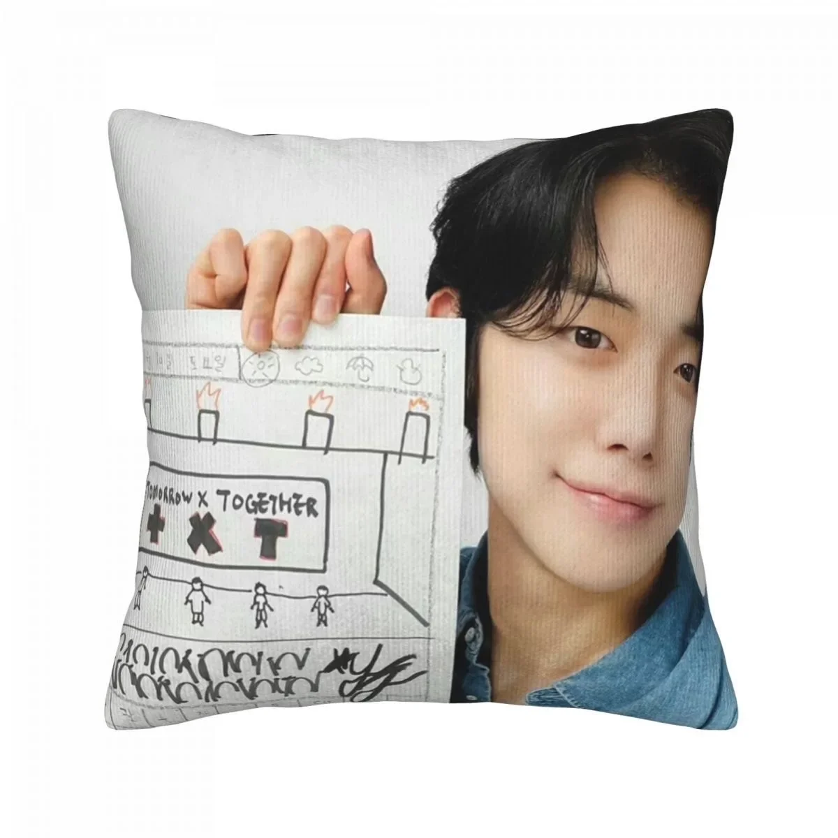 TXT YEONJUN Magazine Cover Poster Double-sided Printed Pillowcase Cui Ranjun Lifestyle Photos Picture Home Decor Cushion Cover