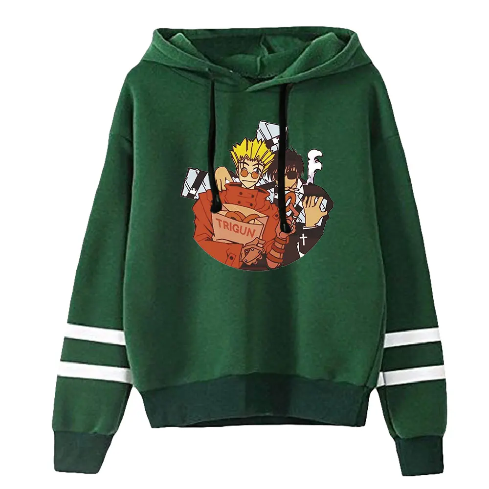 Trigun Stormloop Anime Unisex Pocketless Parallelle Staven Mouw Sweatshirt Dames Hoodie Nieuwe Japan Manga Harajuku Kleding