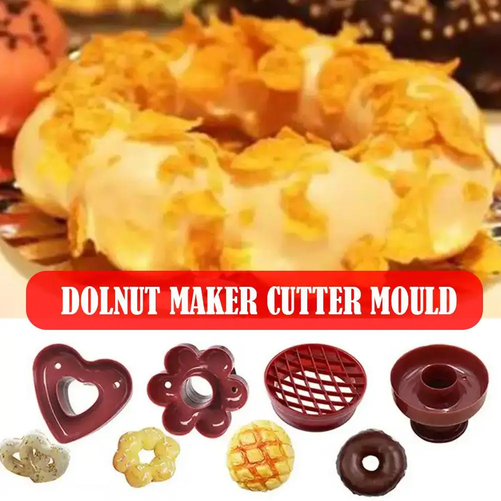 Donut Maker Cutter Cake Mold Flower Heart Shape Fudge Mold Dessert Bread Chocolate Mould Jelly Baking Cake Tools Bakery Mol T1t2