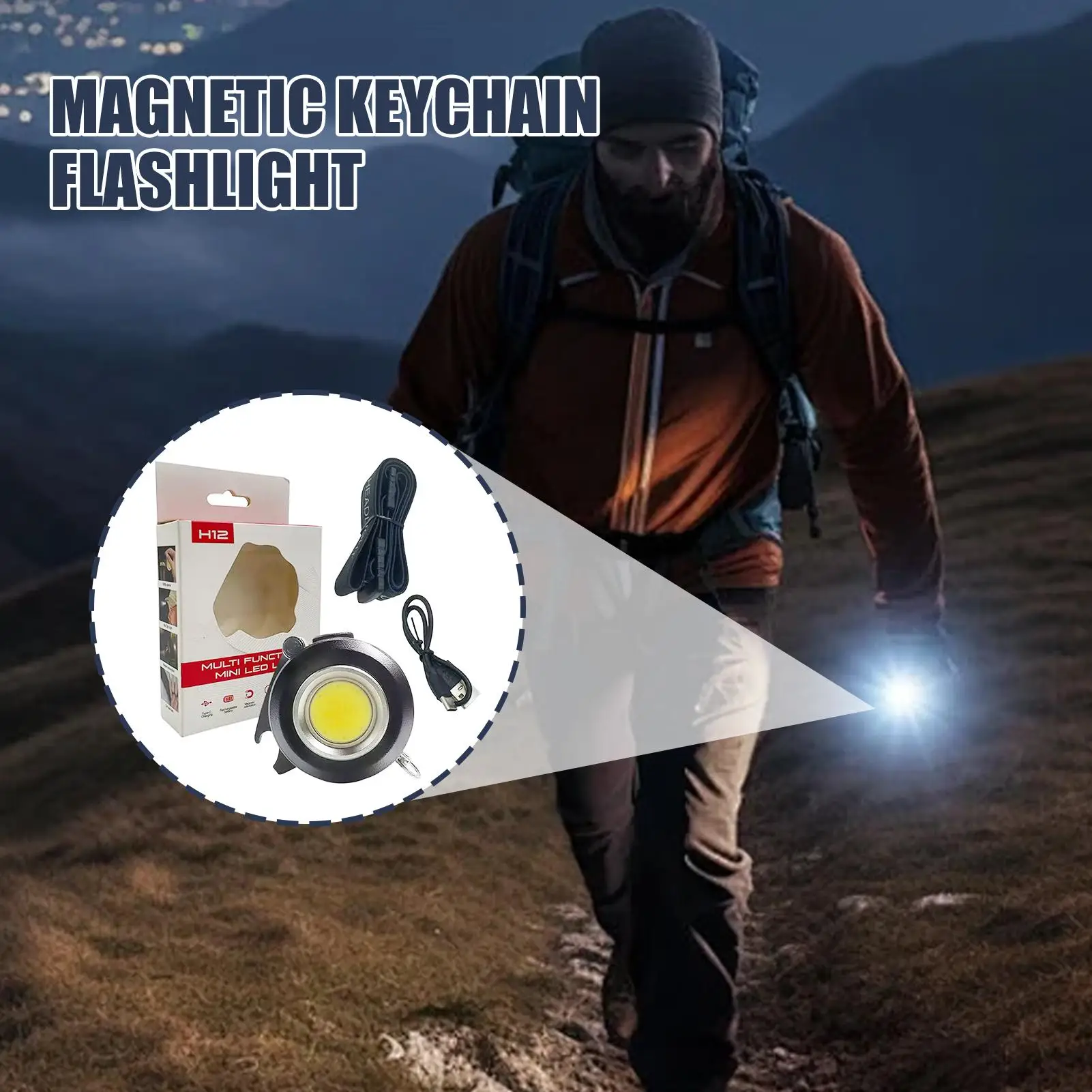 

Магнитный фонарик-брелок, портативный механический светильник с открывалкой для бутылок, перезаряжаемый брелок, лампа для ремонта автомобиля, рыбалки