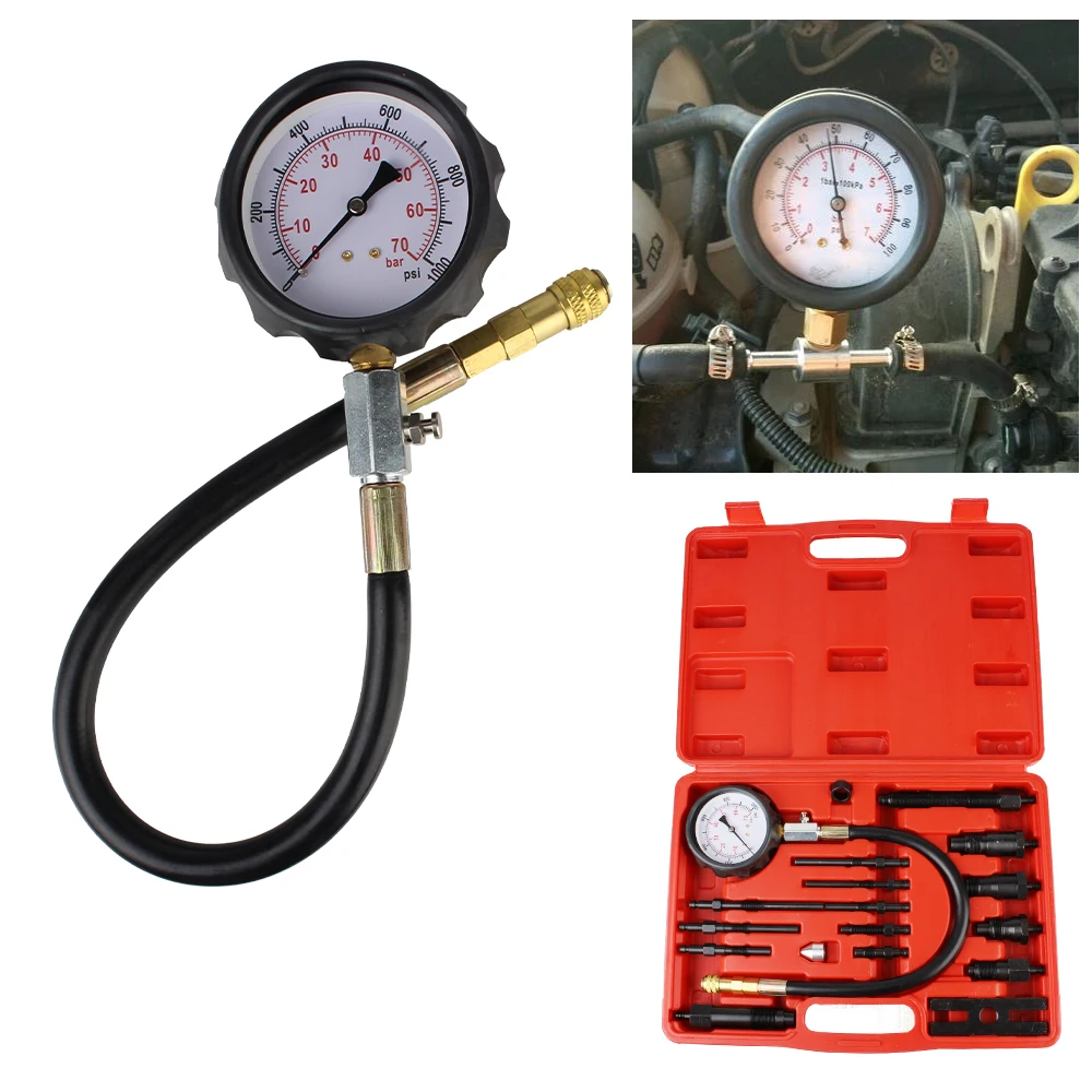 

TU-15B Fuel Pressure Gauge Car Test Set Auto Diagnostics Tools 0~1000psi/70bar For Fuel Injection Pump Tester Car Test Set