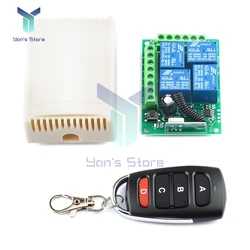 315MHz 433Mhz DC12V Smart Wireless Remote Control Switch 4 Channel RF Relay Receiver Module for Home Light Switch Garage Gate