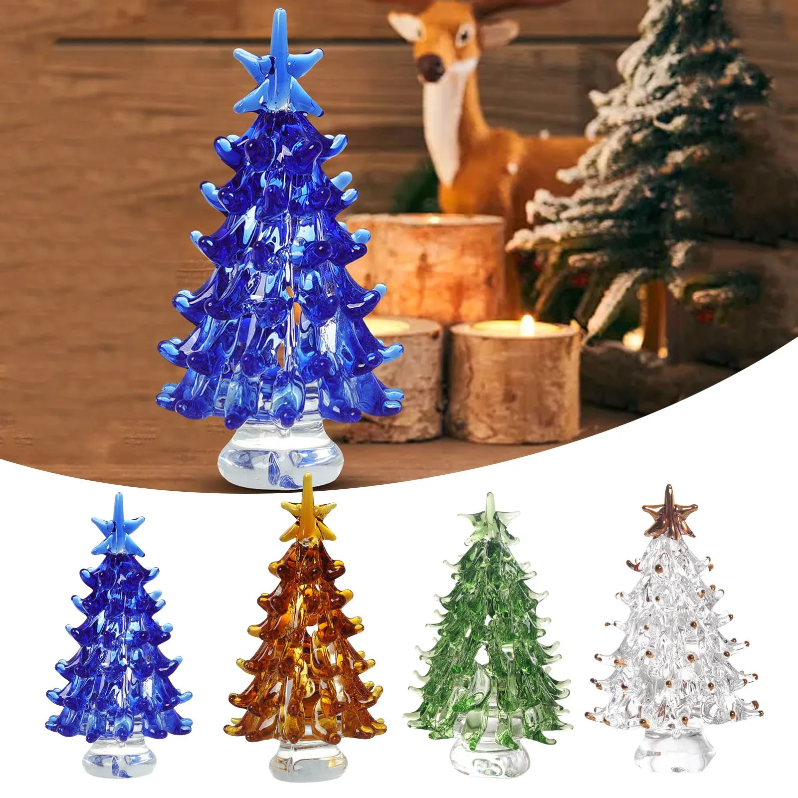 Crystal Crafts Simple Christmas Tree Tracing Gold Green Mini Tree Tabletop Living Room Gnomes Garden Decorations Light up