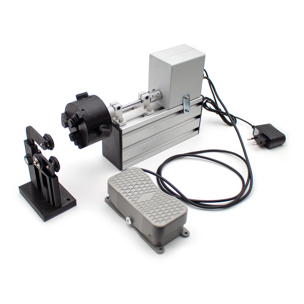 Portable Fishing Rod Winding Machine Epoxy Resin Rotating Gluing Tool Fishing Rod Building Elctric-Drive Machine + Foot Switch