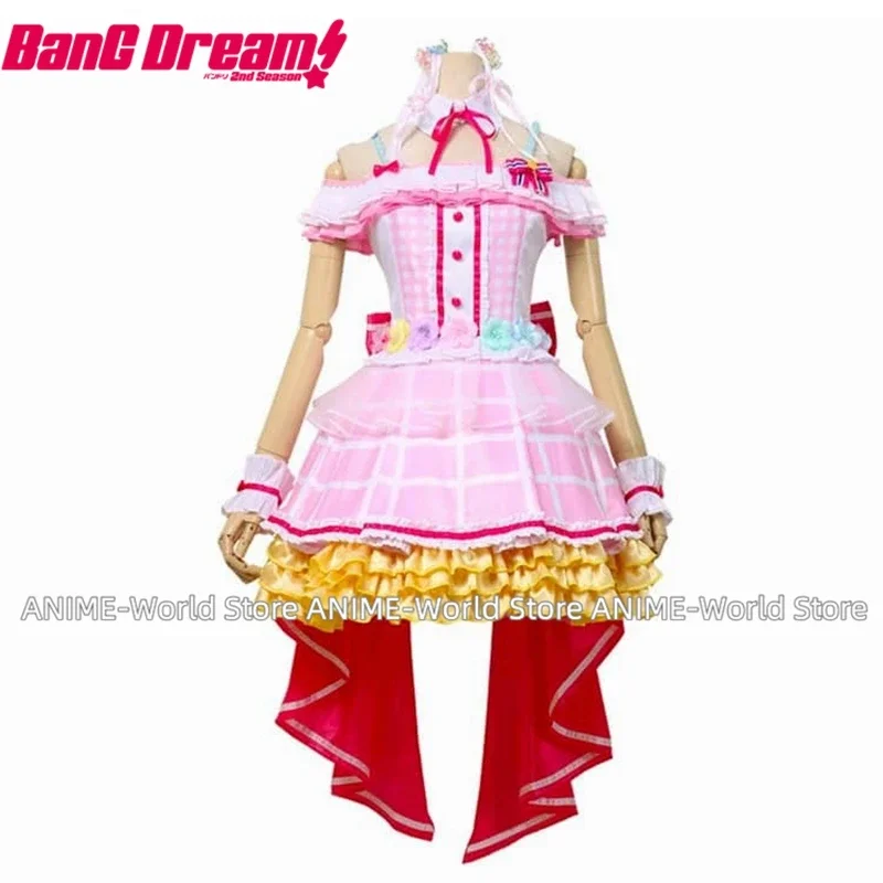 

BanG Dream Pastel*Palettes Dream Illuminate Maruyama Aya Cosplay Costume Pink Dress