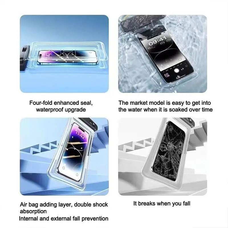 Universal Waterproof Phone Pouch Touch Sensitive Bag with SelfSealing Design for Pool Beach and Rainy Day ProtectionHot view 4