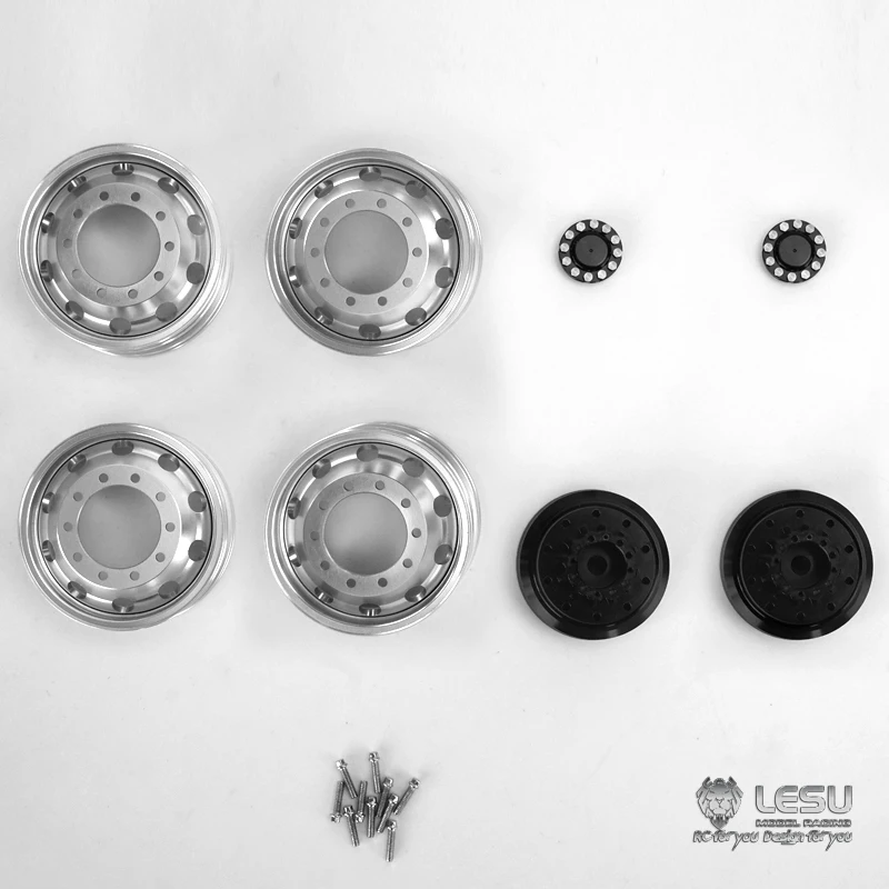 LESU RC Teile Metall Hinterradnabe für 1/14 Fernbedienung Traktor LKW Tamiyaya Fh12 Fh16 Achse Dumper Elektroauto Spielzeug TH15095