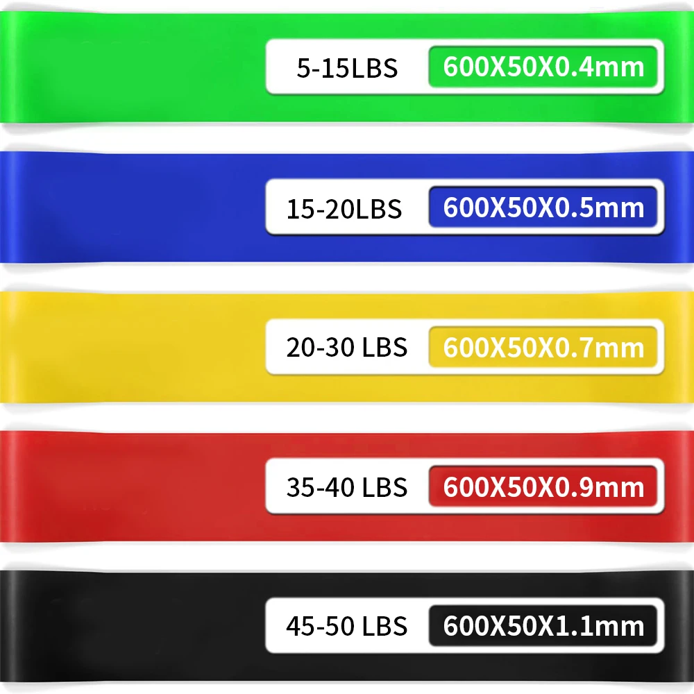 Different Resistance Bands Yoga Band Fitness Exercise Training Hip Tension Band Leg Squat Dance Elastic Loop Stretch Band