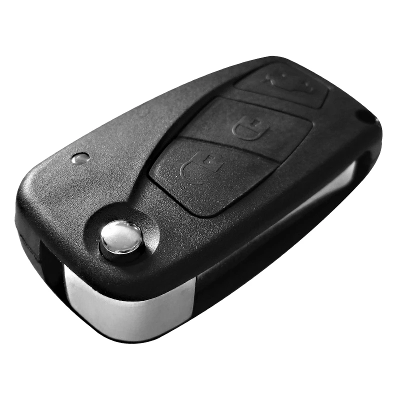 XNRKEY 3 Button Flip Remote for Fiat Bravo Liena Stilo Jumper Punto Ducato Ypsilon Iveco Daily Key Fob 433MHz Megamos ID48 Chip