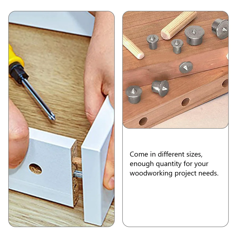 

2 set 2 Sets Steel Center Transfer Plugs Dowel Pins Assortment For Woodworking Furniture Diy Projects Dowel Centering Pins Drill