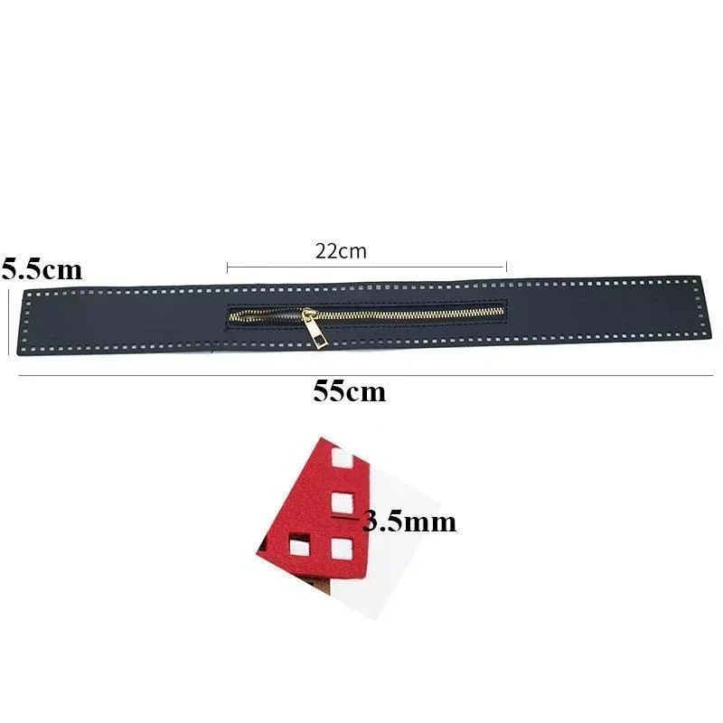 1Pcs DIY Zipper for Woven Bag Hardware PU Leather Zipper Sewing Accessories 55cm Metal Zipper for Clothes Supplies