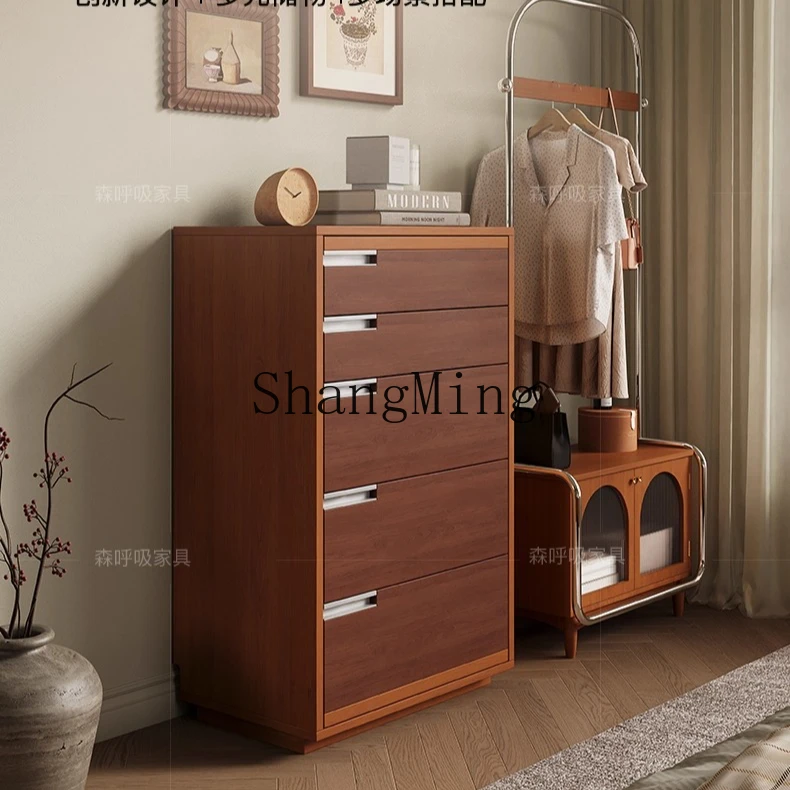 

SM medieval bedroom chest combination bedside solid wood locker living room wall cabinet