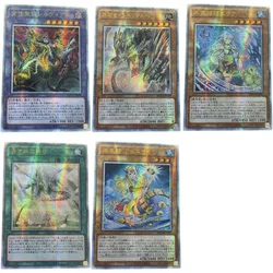 1Pcs/Set Yugioh Cards Imperial Dragon Azamina Rhea Silvera Eria the Water Channeler Anime Game DIY Collection QCSER Flash Cards