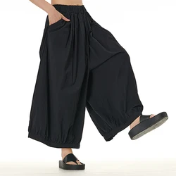 2025 spring new urban casual pants women's temperament original loose thin wide leg pants 3925