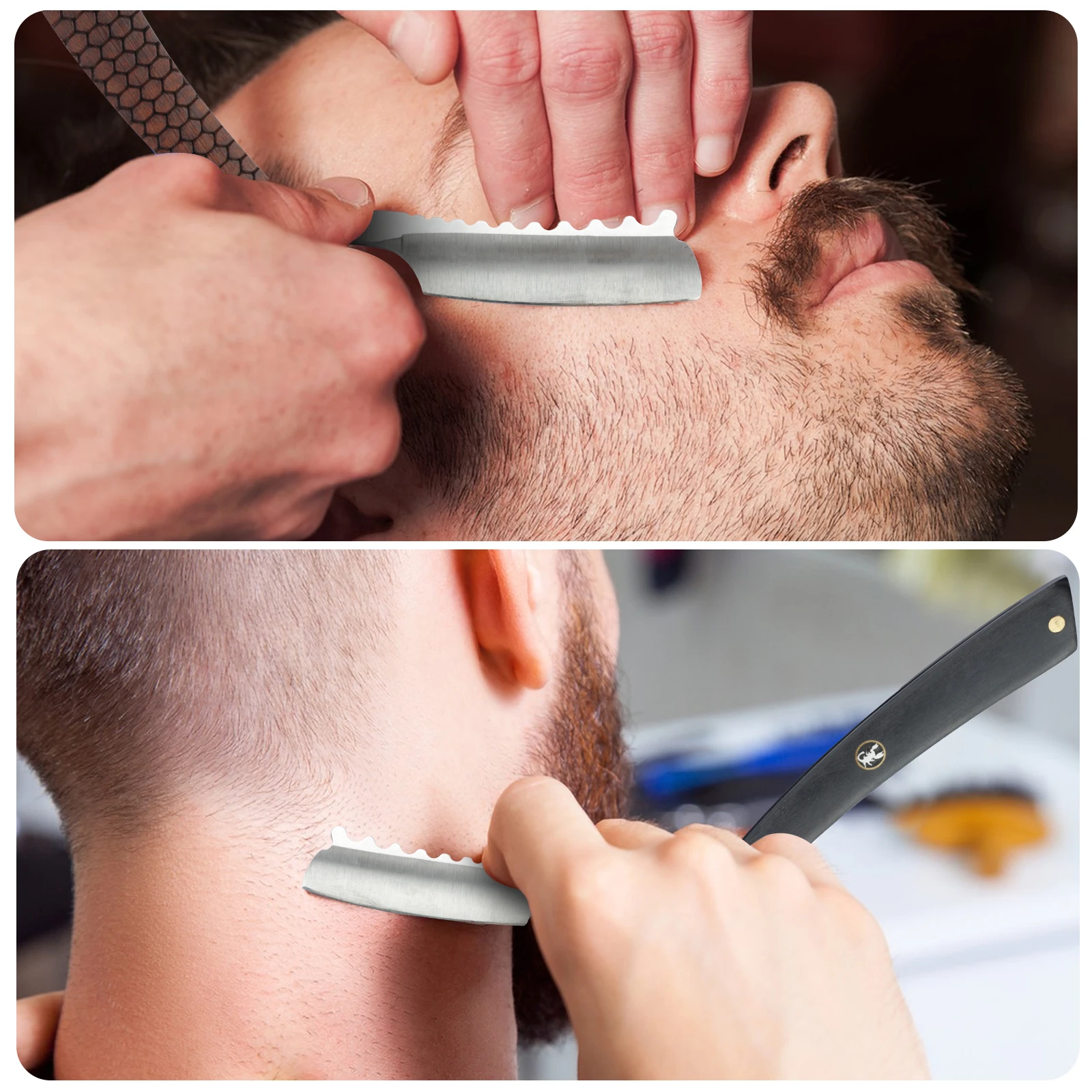 Neue Art Holz Griff Barber Rasierer Für Männer Vintage Edelstahl Klapp Rasieren Rasiermesser Salon Haar Entfernung Werkzeuge