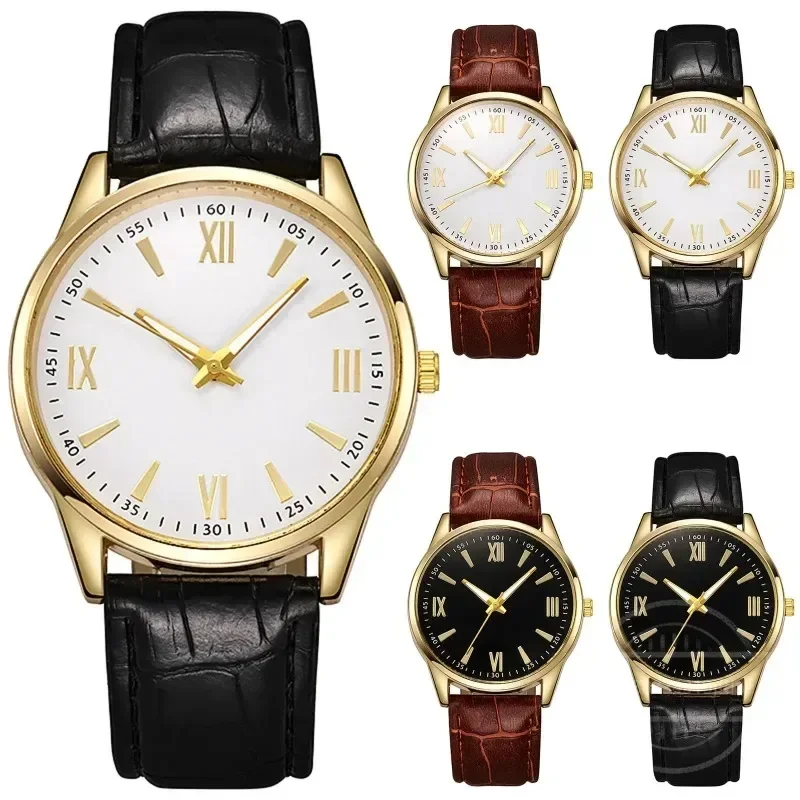 Relógio minimalista luxuoso para homens, pulseira de couro ultrafina, relógios de pulso casuais, relógios quartzo