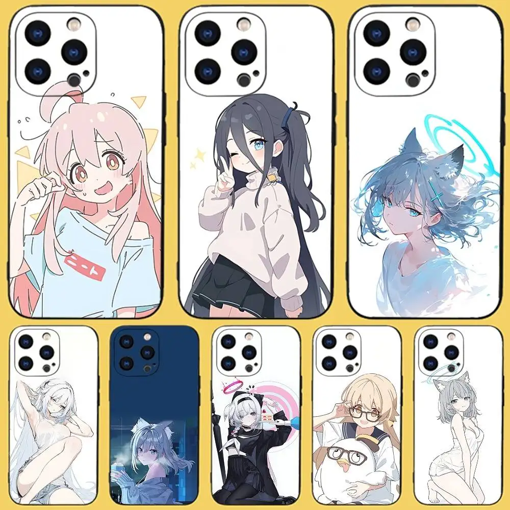 

B-Blue A-ArchiveS Phone Case For iPhone 17,16,15,14,13,12,11,Pro,Max,Plus,X,XS,SE4,E,Mini,Soft Black Case