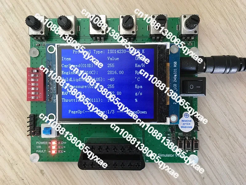 Vehicle OBD Simulator ECU J1939 Simulator ELM327 Testing and Development