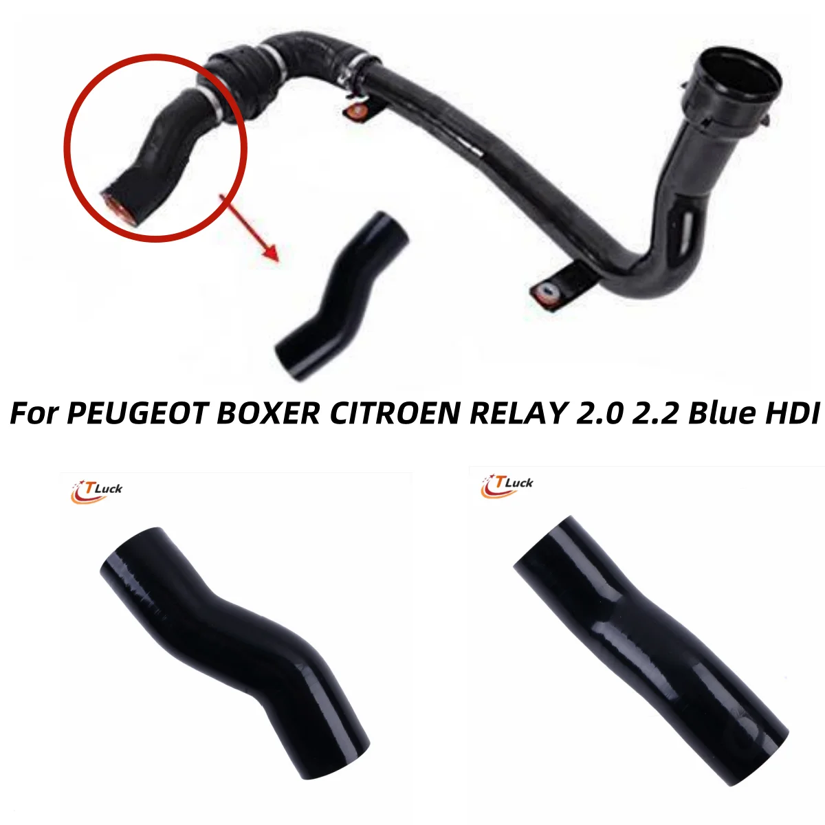 

1PC For Peugeot Boxer Citroen Relay 2.0 2.2 Blue HDI Car Silicone Upper Turbo Tube Hose Pipe