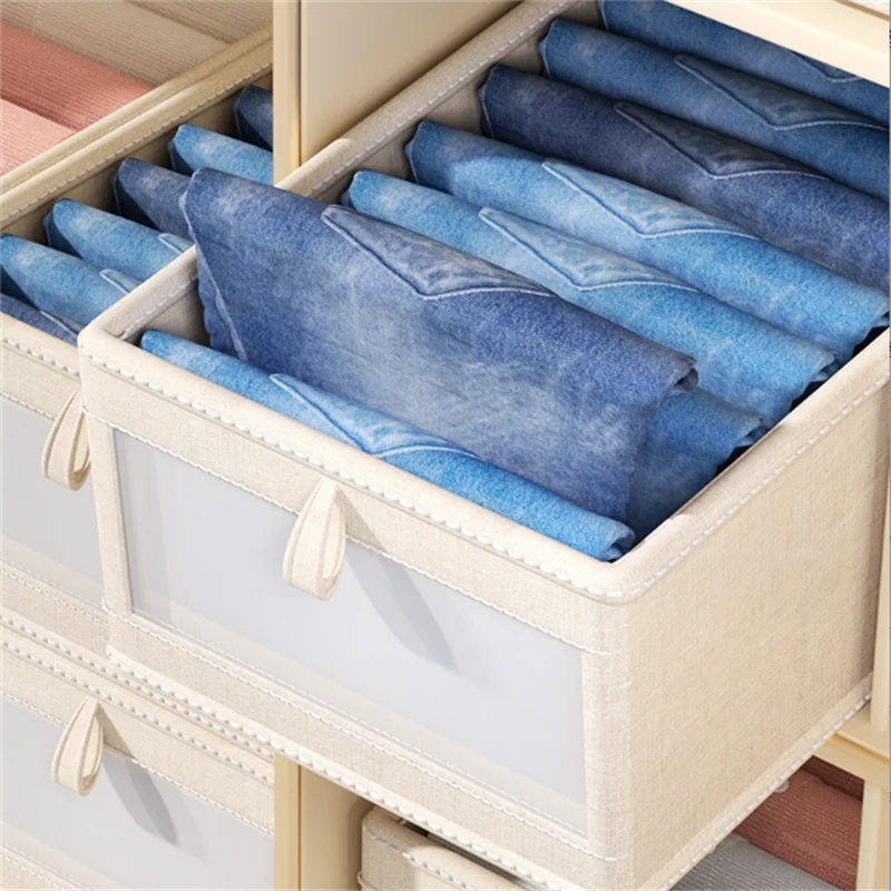 Bedroom clothes and pants storage box, wardrobe clothes storage, household underwear and socks folding storage box