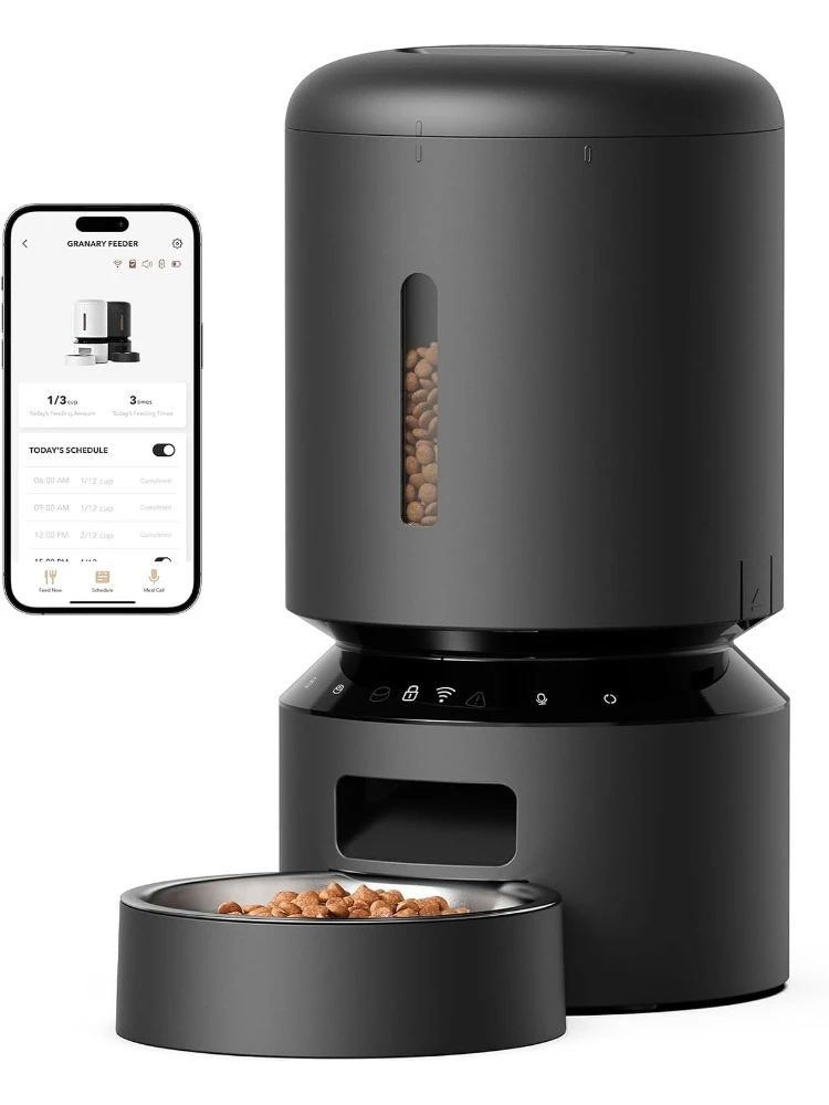 

Automatic Cat Feeder, 5G WiFi Automatic Dog Feeder with Freshness Preservation, 5L Timed Cat Feeder with Low Food Sensor