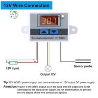AEE1-6Pcs XH-W3001 Digital LED Temperature Controller Module Digital Thermostat Switch Electronic Thermostat (12V 10A 120W)