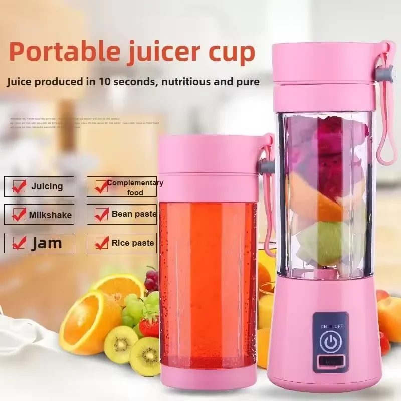 Portable Juicer Cup Electric Glass Blender Mixer Smoothie Lemon Squeezer USB Charging Kitchen Automatic Fresh Fruit Juicer