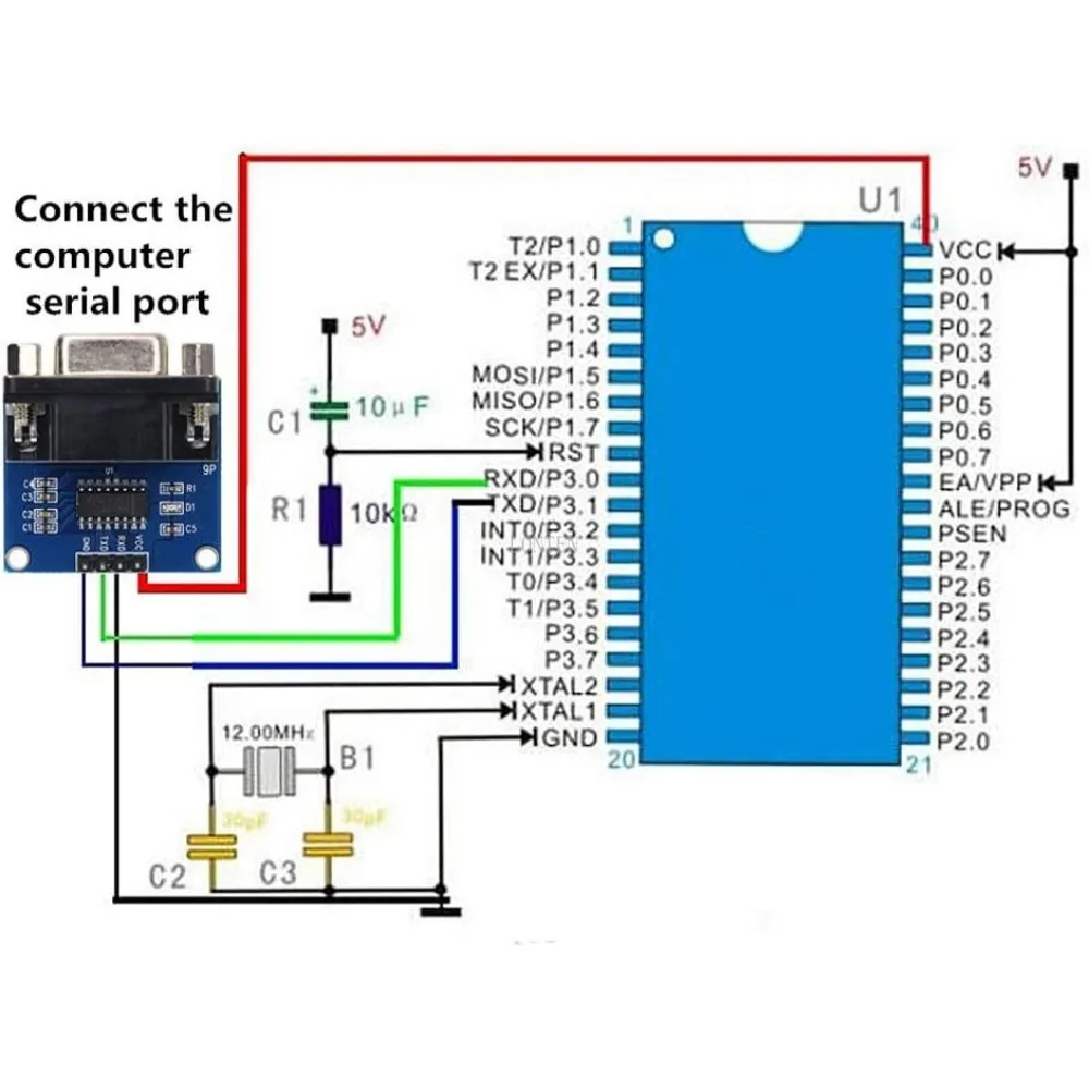RS232 To TTL Converter Module COM Serial Port Board MAX3232 MAX232CSE LT-CK0021