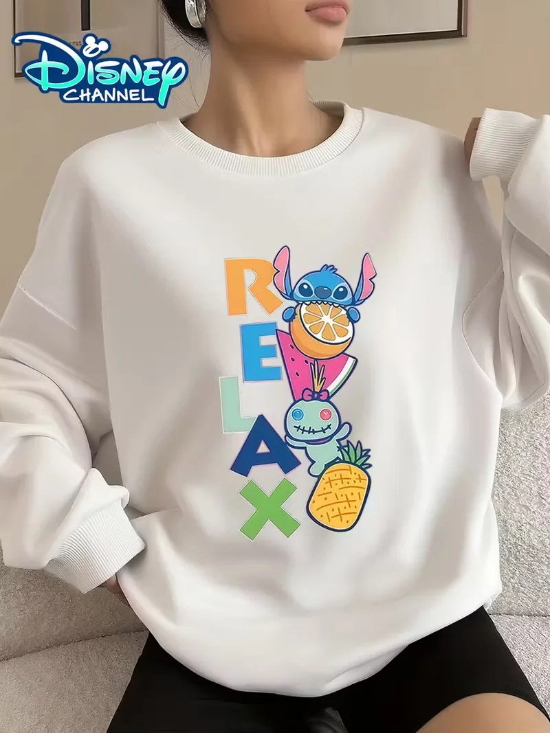 ديزني غرزة مع "ريلاكس" عيد الميلاد البلوز المرأة الرجال سترات قطنية عالية الجودة البلوز الخريف الشتاء الصوف المتضخم س الرقبة معاطف
