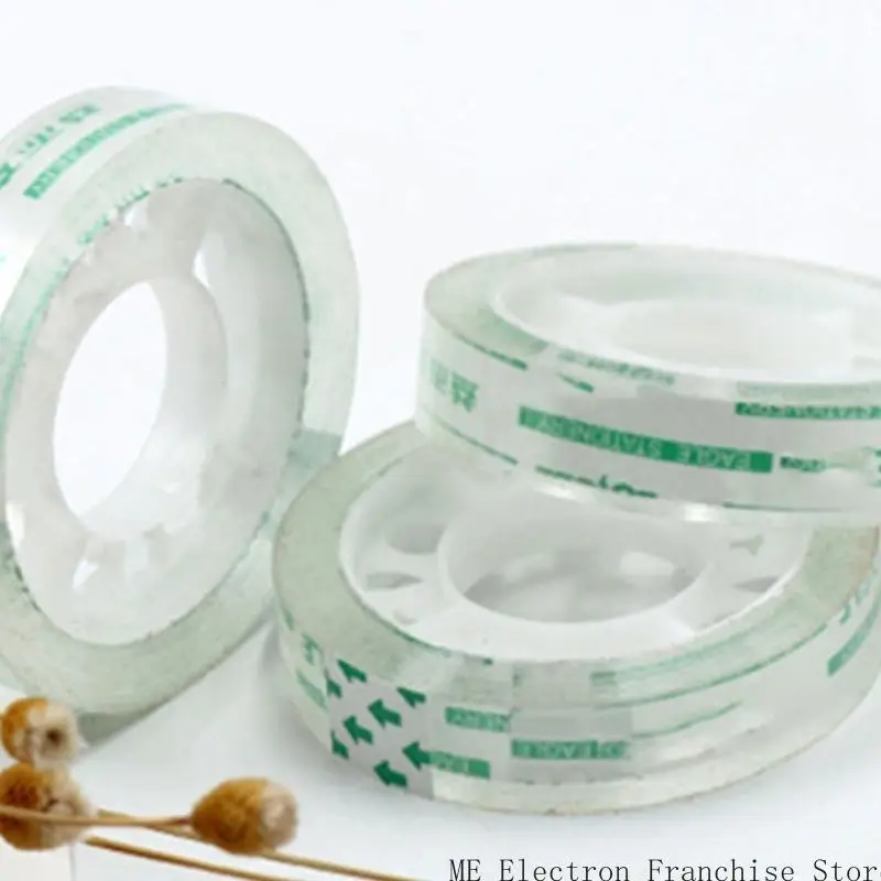 T5EA 6/8/10/12PCS شريط لاصق واضح لشريط التغليف موزع الشريط للمكتب