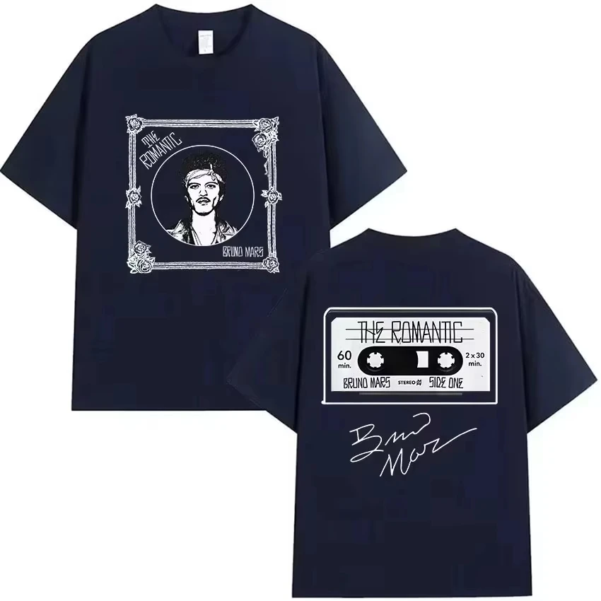 Bruno Mars The Romantic Tour 2026 T-Shirt Herren Casual Fashion Kurzarm T-Shirts Mann Vintage Hip Hop Kleidung T-Shirt – Detail 5