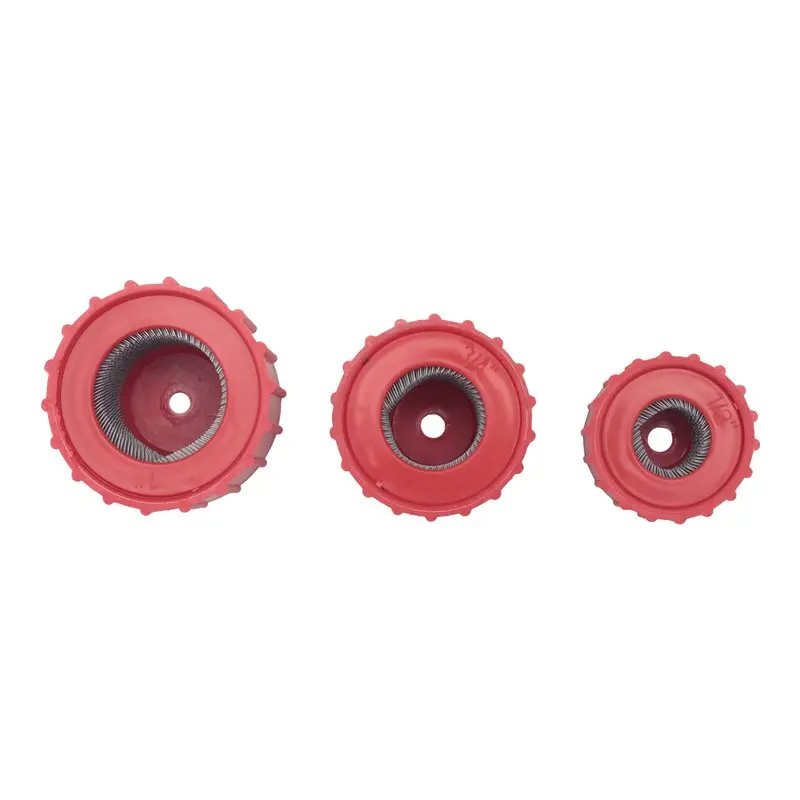 @@AB07 Hot Use 3Pcs Copper Pipe Cleaner Set 1/2 Inch, 3/4 Inch And 1 Inch Copper Tube Brush Plumbing Cleaning Brush Durable