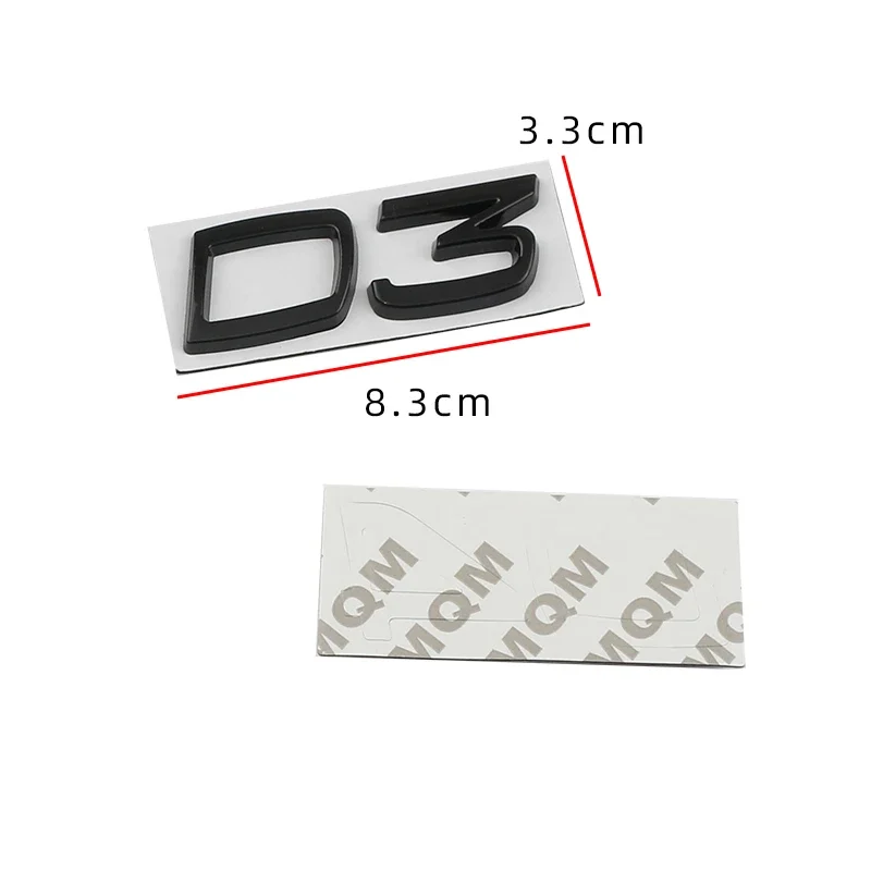 V8 V40 V50 V60 V90 Trunk Label Car Stickers for Volvo Accessories Rear Boot Refit Trunk Emblem Decoration Displacement Decal 6