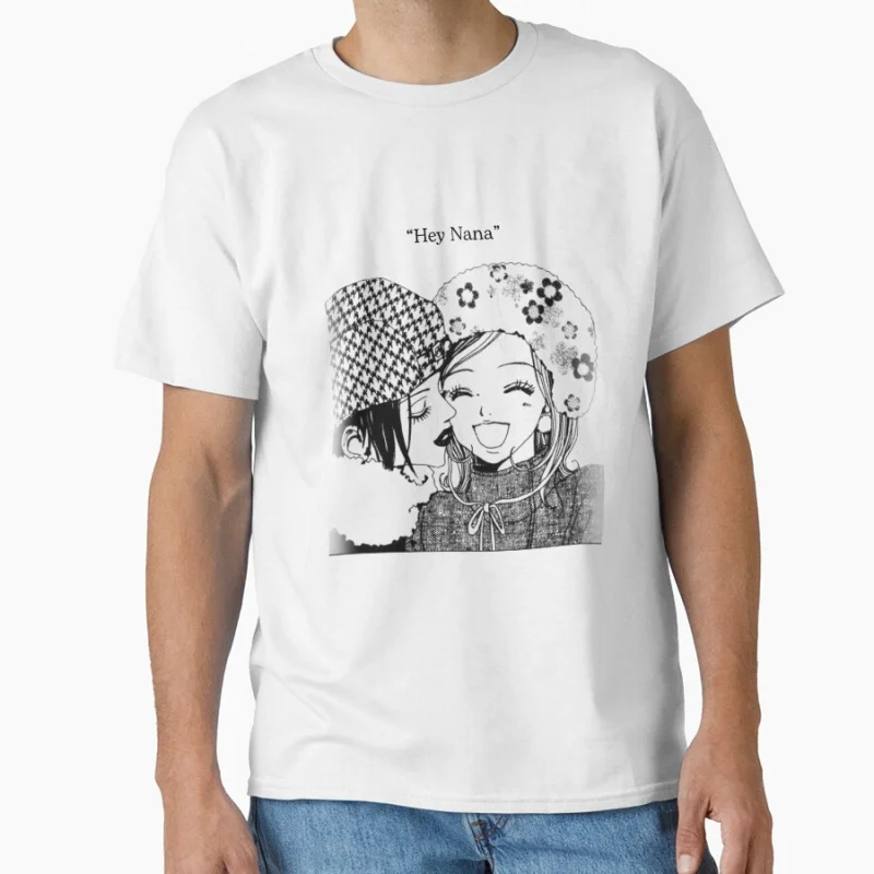 

Hey Nana Osaki The Black Stones Band Anime T shirt for man Large size Tops Manga Graphic Print Y2k Clothes Cartoon Tee
