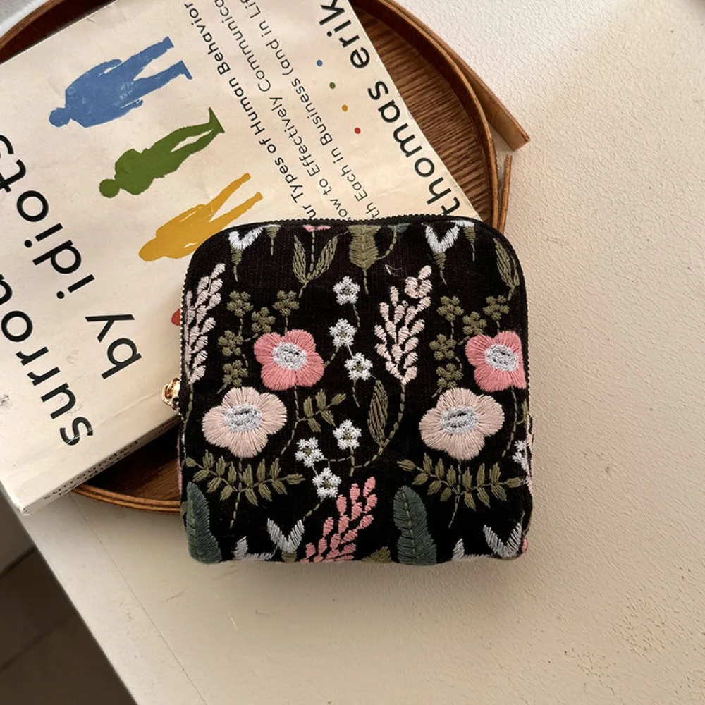 

Многослойная вышитая сумка для хранения ювелирных изделий, хлопково-льняная сумка для браслета в этническом стиле, мягкая вышивка