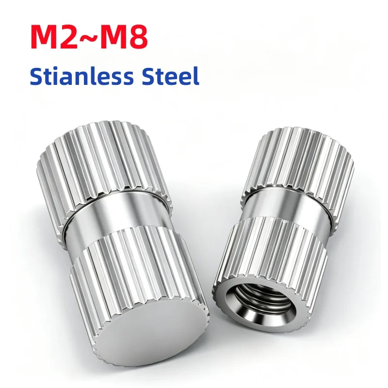 M2 M2.5 M3 M4 M5 M6 M8 SUS Stianless Steel Injection Molding Knurl Embedded Nutsert Hot Melt Insert Nut 3D Printer