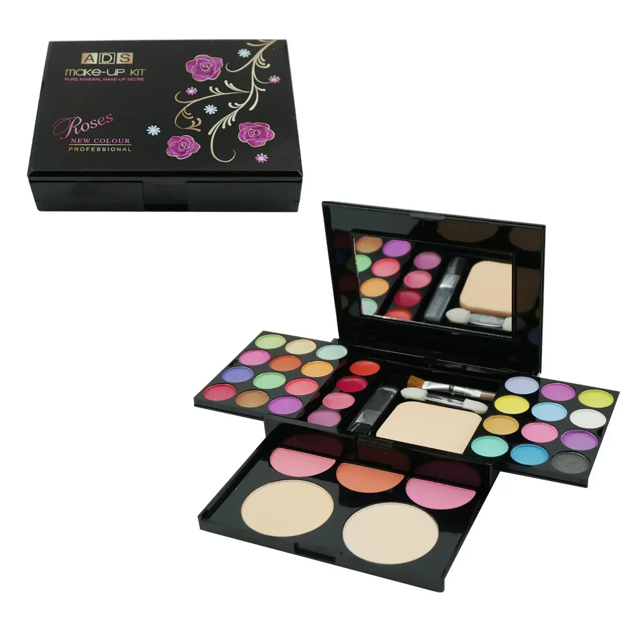 Neues Make-up-Geschenkset für Frauen, komplettes Kit, All-in-One-Box, Gesichtspuder, Lidschatten-Palette, Lippenstift, Make-up-Pinsel, Textmarker, Bronzer